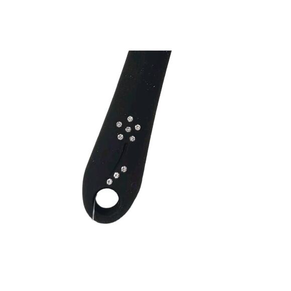 Pro Salon Flat Hair Brush TEASE STYLING Black RHINESTONES Handle Fancy 7" Hairdo - Picture 3 of 10